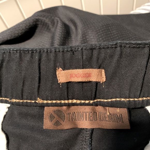 Mens Black Tainted Denim Jogger - Picture 3 of 4